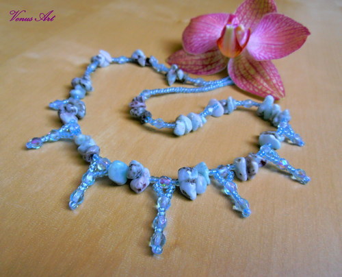 Náhrdelník s minerály "LARIMAR" — foto 4