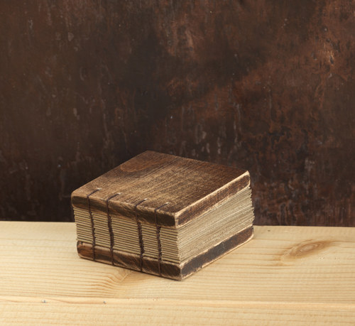 Mini Wooden Cube - Rustic Natural — foto 2