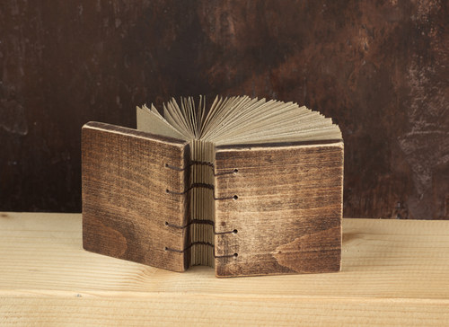 Mini Wooden Cube - Rustic Natural — foto 3