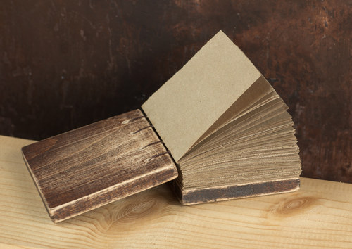 Mini Wooden Cube - Rustic Natural — foto 4