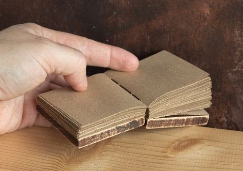 Mini Wooden Cube - Rustic Natural — foto 5