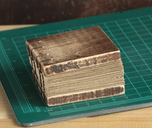 Mini Wooden Cube - Rustic Natural — foto 6