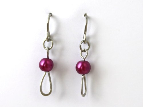 Easy chic - fuchsiové náušnice — foto 2