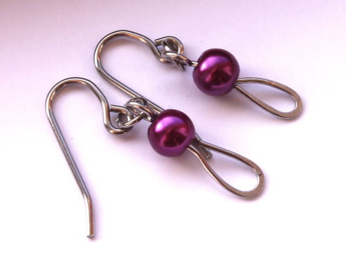 Easy chic - fuchsiové náušnice — foto 3