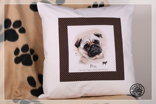 Polštáře - Chlupaté Štěstí Mops — foto 2