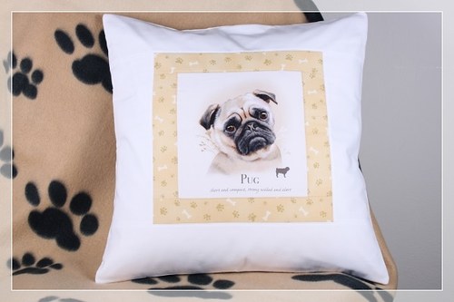 Polštáře - Chlupaté Štěstí Mops — foto 3