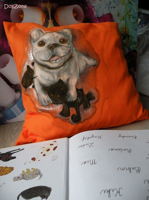 Frenchie z Orange County......polštářek 50% sleva — foto 3