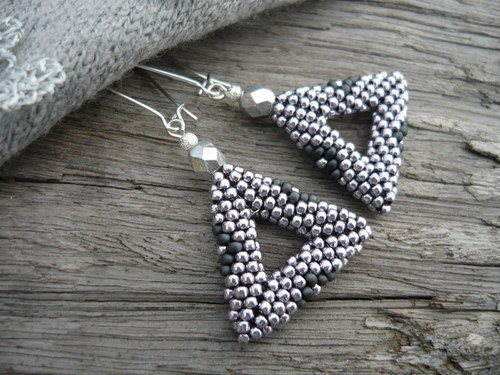 Náušnice Silver Triangle — foto 3