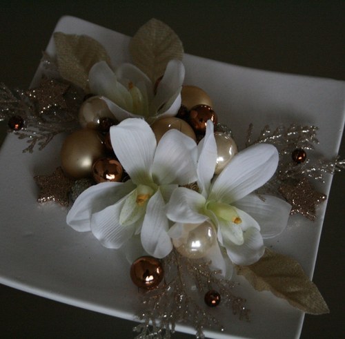 Vánoční dekorace s orchidejemi — foto 2