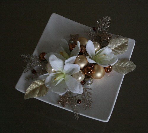 Vánoční dekorace s orchidejemi — foto 3