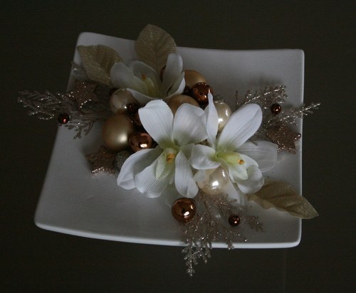 Vánoční dekorace s orchidejemi — foto 4