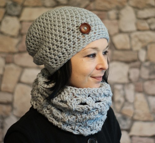 Simply Grey (set čiapkošálový) — foto 2