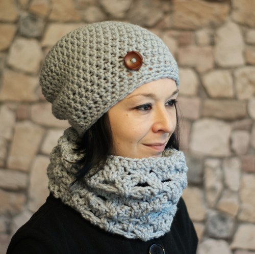 Simply Grey (set čiapkošálový) — foto 3
