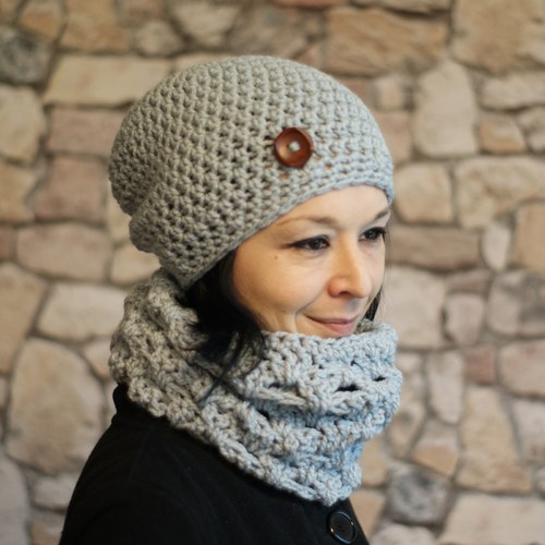 Simply Grey (set čiapkošálový) — foto 4