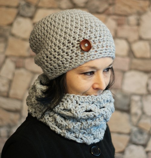 Simply Grey (set čiapkošálový) — foto 5