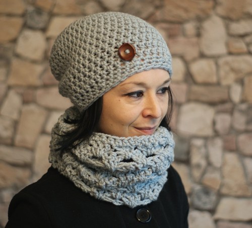 Simply Grey (set čiapkošálový) — foto 6