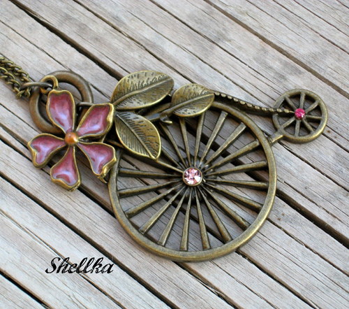 Náhrdelník velociped ,,MEADOW FLOWERS,, — foto 3