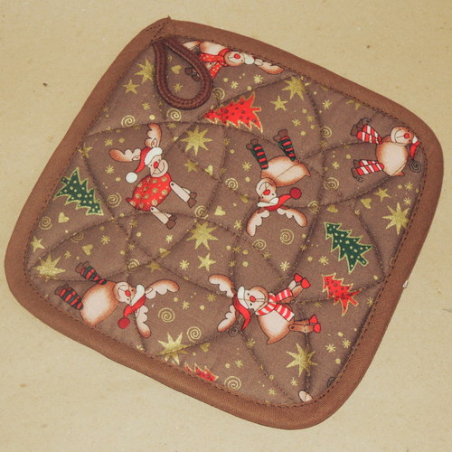 Adventní kolekce - hnědá chňapka se sobem — foto 2