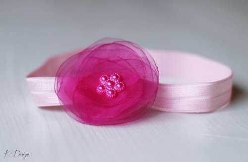 Čelenka pro malou slečnu - fuchsiová — foto 2