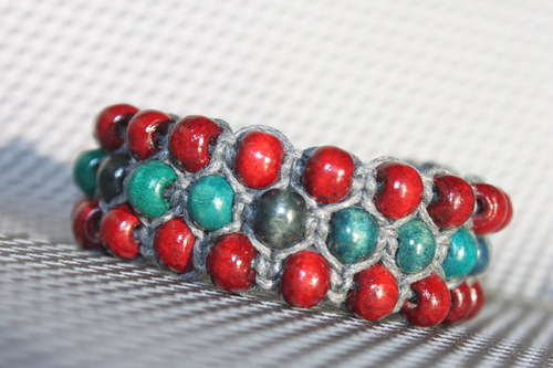 Náramek trojitý / Triple shamballa — foto 2