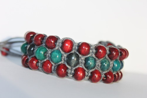 Náramek trojitý / Triple shamballa — foto 3