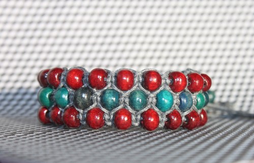Náramek trojitý / Triple shamballa — foto 5