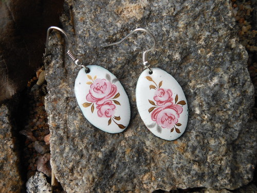 Pro romantickou duši..smaltované náušnice — foto 2