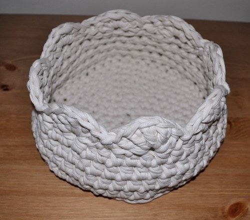 Bavlněný košík béžový ⌀ 26 cm — foto 2