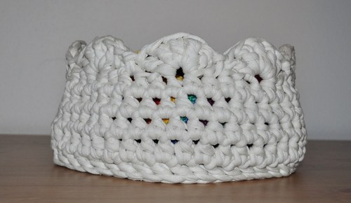 Bavlněný košík béžový ⌀ 26 cm — foto 3