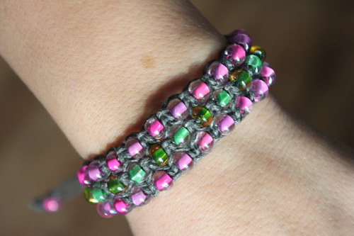 Náramek trojitý / Triple shamballa — foto 2
