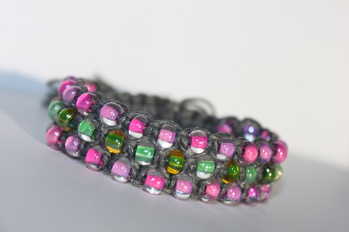 Náramek trojitý / Triple shamballa — foto 3