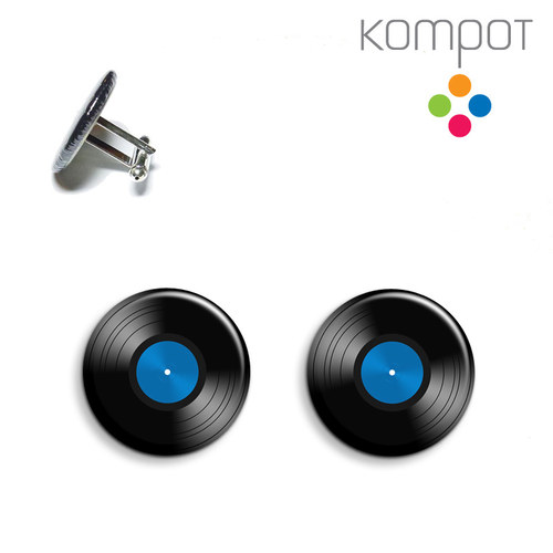 Manžetové knoflíčky :: VINYLY, modré — foto 2