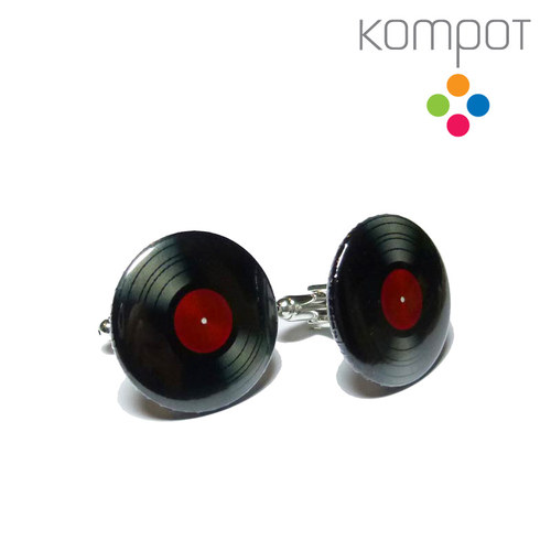 Manžetové knoflíčky :: VINYLY, červené — foto 2