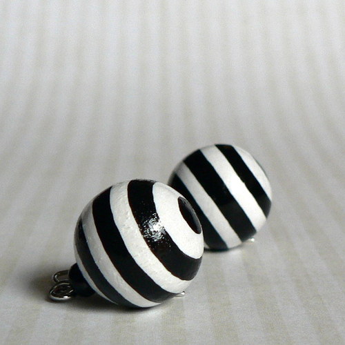 Black and White - náušnice — foto 2