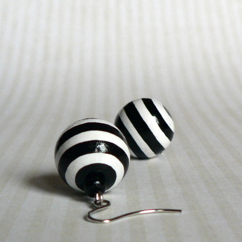 Black and White - náušnice — foto 4