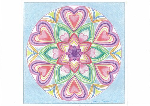 Mandala-Láska a radost-růžová — foto 2