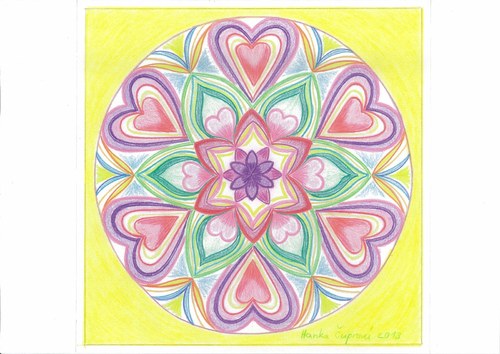 Mandala-Láska a radost-růžová — foto 3