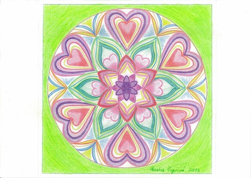 Mandala-Láska a radost-růžová — foto 4
