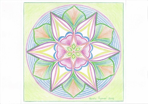 Mandala-Zářivý leknín-modrá — foto 2