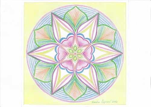 Mandala-Zářivý leknín-modrá — foto 3