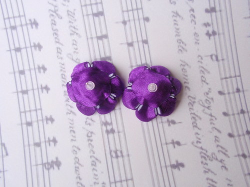 Náušnice kanzashi — foto 2