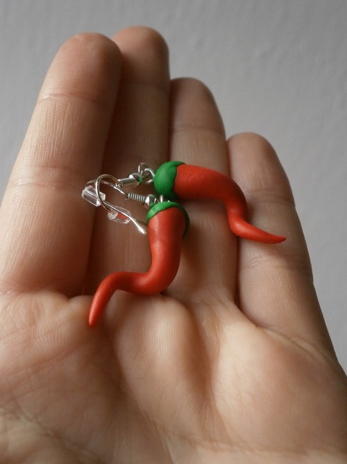 Náušnice chilli papričky — foto 2