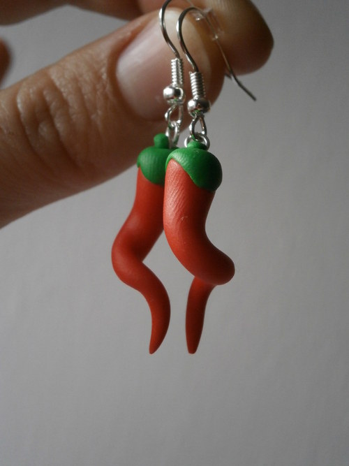 Náušnice chilli papričky — foto 3
