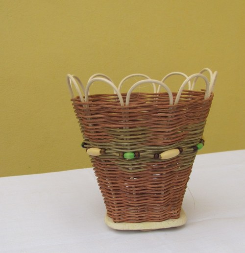 Košíček z pedigu (zelenohnědý) — foto 3