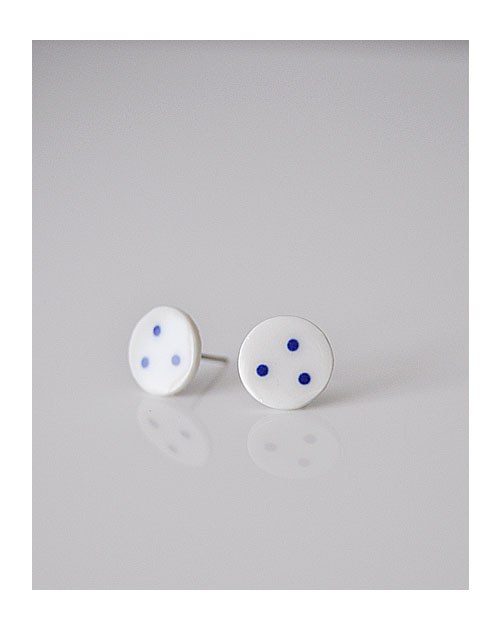 Náušnice "dots minimal kobalt1" — foto 2