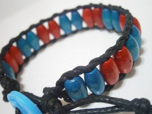 Modro-červený náramek (Wrap Bracelet) — foto 2