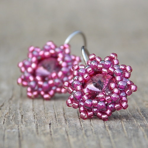 Fuchsie - Swarovski - hypoalergenní... — foto 2