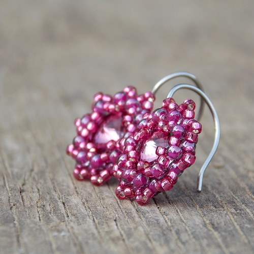 Fuchsie - Swarovski - hypoalergenní... — foto 3