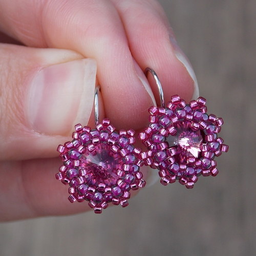 Fuchsie - Swarovski - hypoalergenní... — foto 4