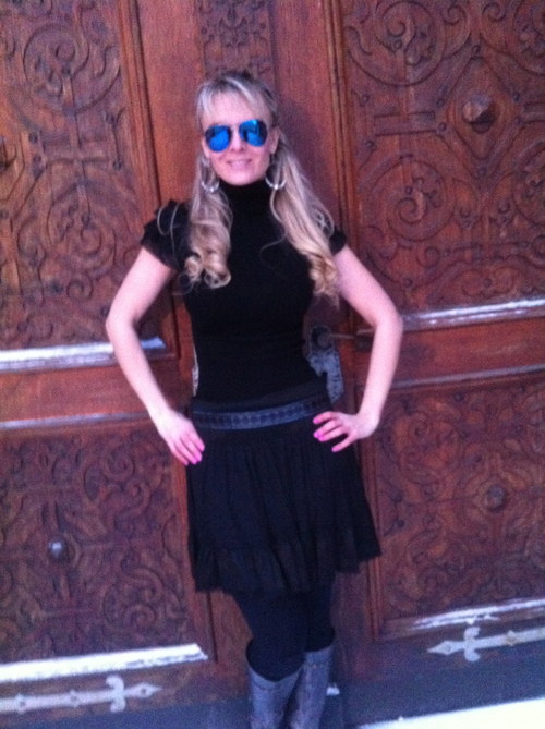 Černá tylová sukně — foto 2